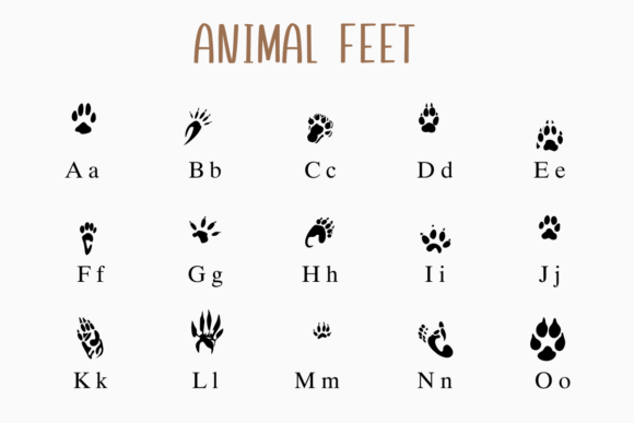 Animal Feet Font - Preview 1