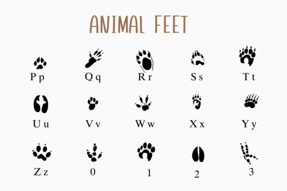 Animal Feet Font - Preview 2