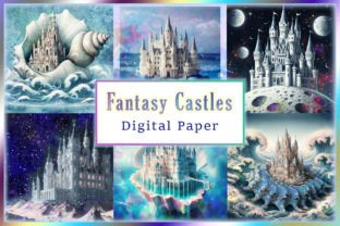 Fantasy Castles Digital Paper Graphic by Korna Art · Creative Fabrica