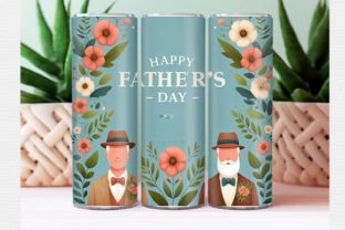 Happy Father's Day Floral Tumbler Wrap Graphic by Lazy Craft · Creative ...