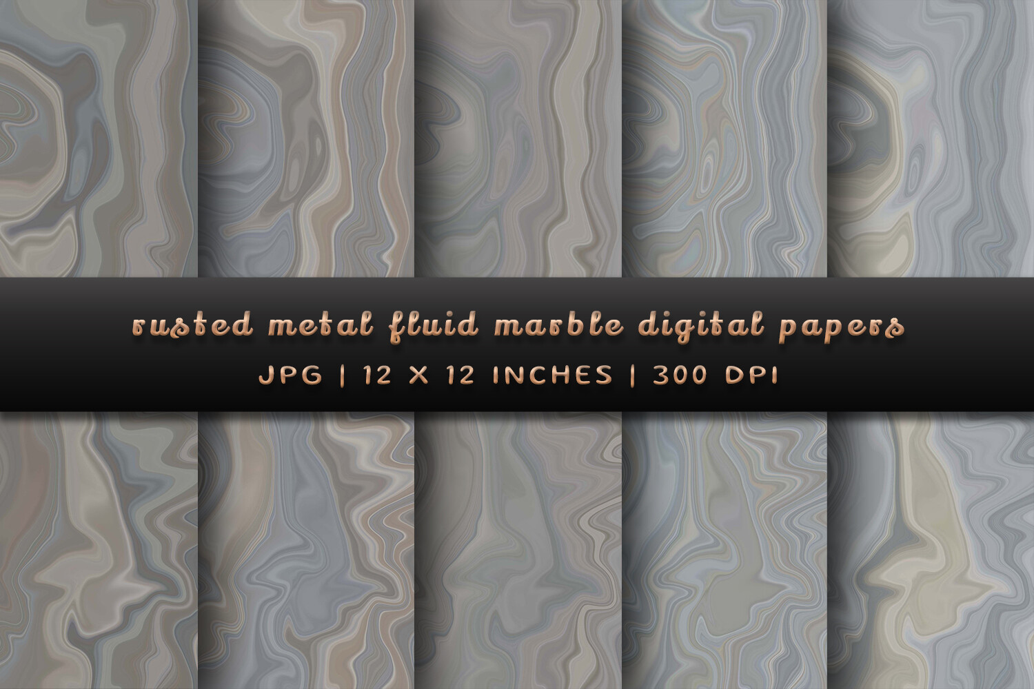 Rusted Metal Fluid Marble Digital Papers Graphic by Pugazh Logan ...