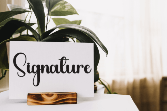 Simple Calligraphy Font PNG with transparent background - Preview 1
