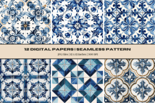 Spanish Tiles Digital Paper Graphic by Studio 2315 · Creative Fabrica