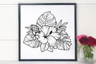 Tropical Flower Svg Hawaiian Flowers Svg Graphic by Tadashop Design ...