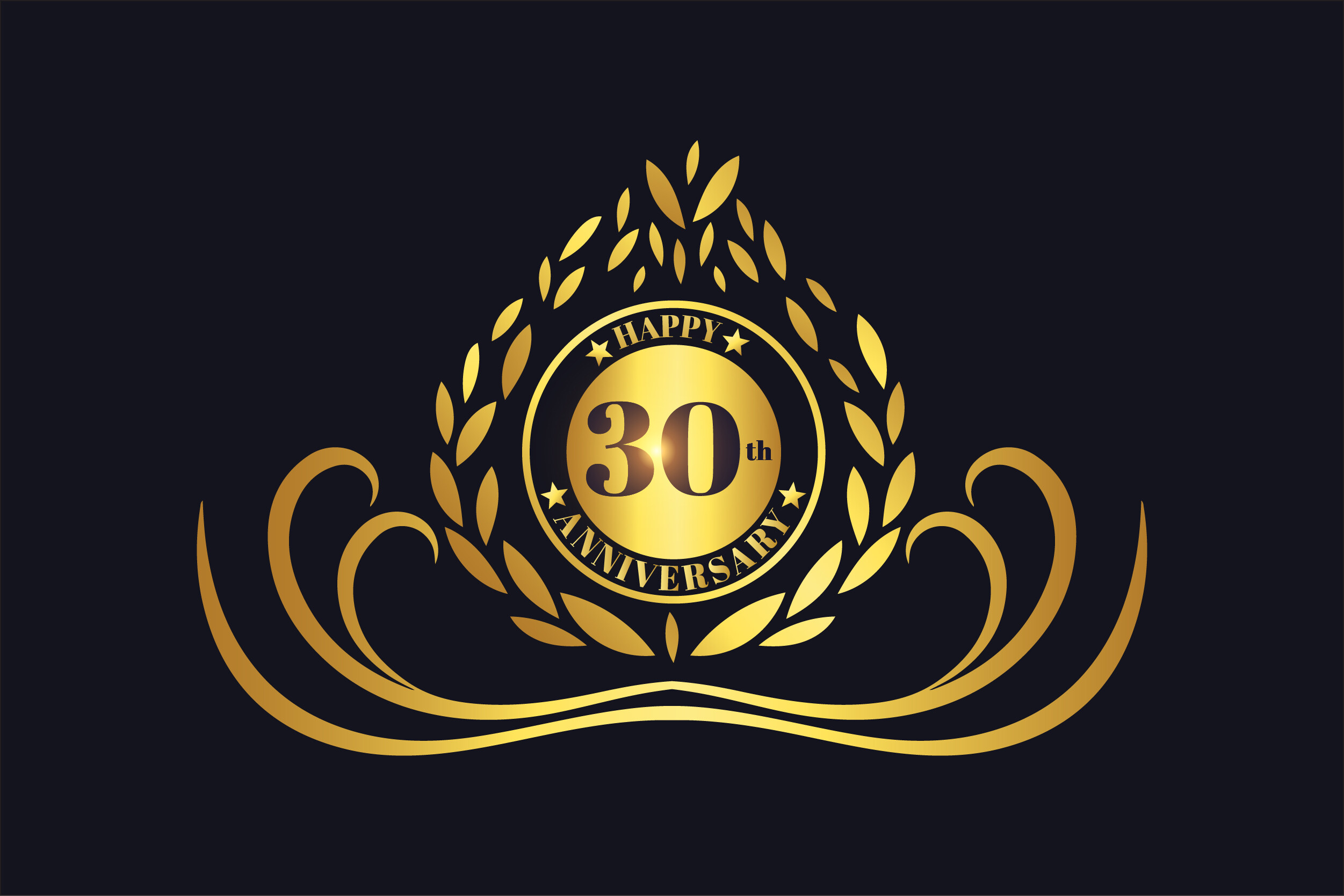 30th Anniversary Lettering Design Graphic by ziatista25 · Creative Fabrica