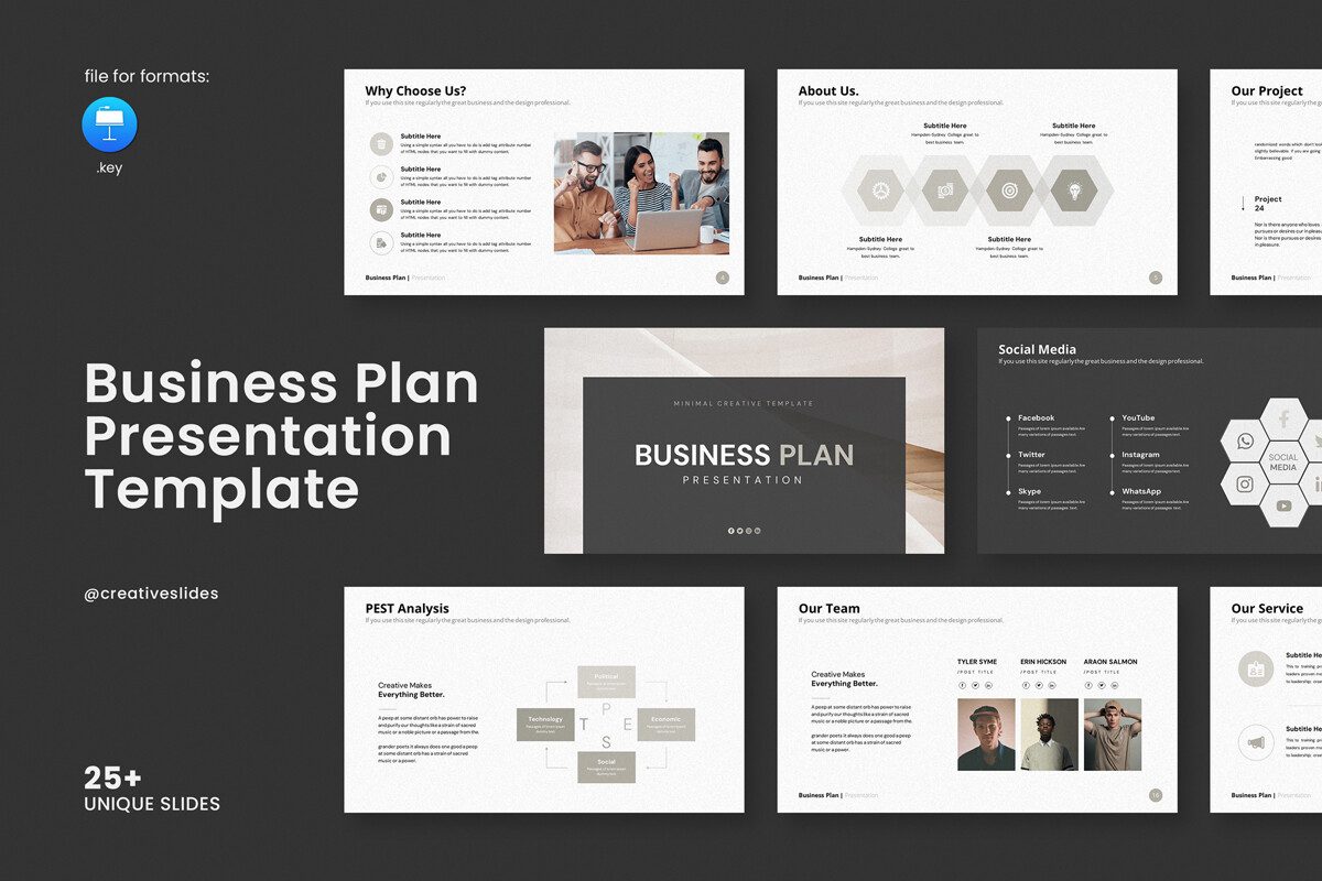 Business Plan Keynote Template Graphic by CreativeSlides · Creative Fabrica
