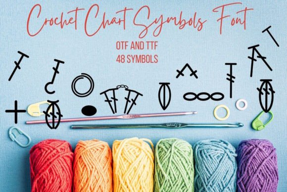 Preview of Crochet Chart Symbols dingbat font
