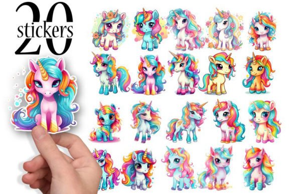 Cute Unicorn Stickers for the Wall