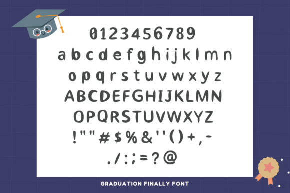 Graduation Finally Font PNG with transparent background - Preview 1