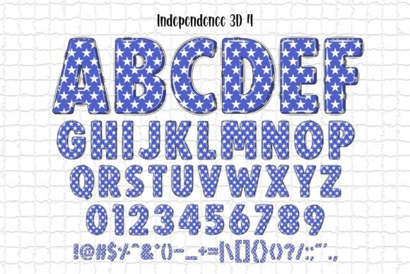 Independence Day 3d Font PNG with transparent background - Preview 3