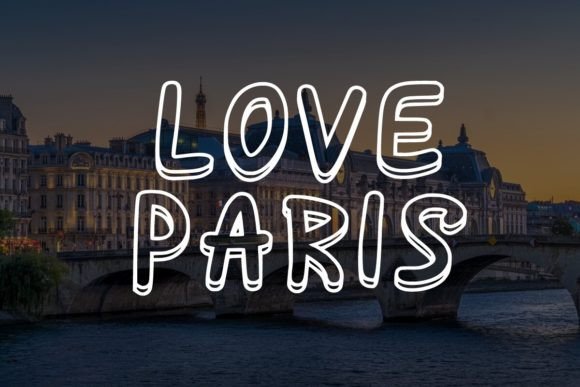 Love Paris Font PNG with transparent background - Preview 4