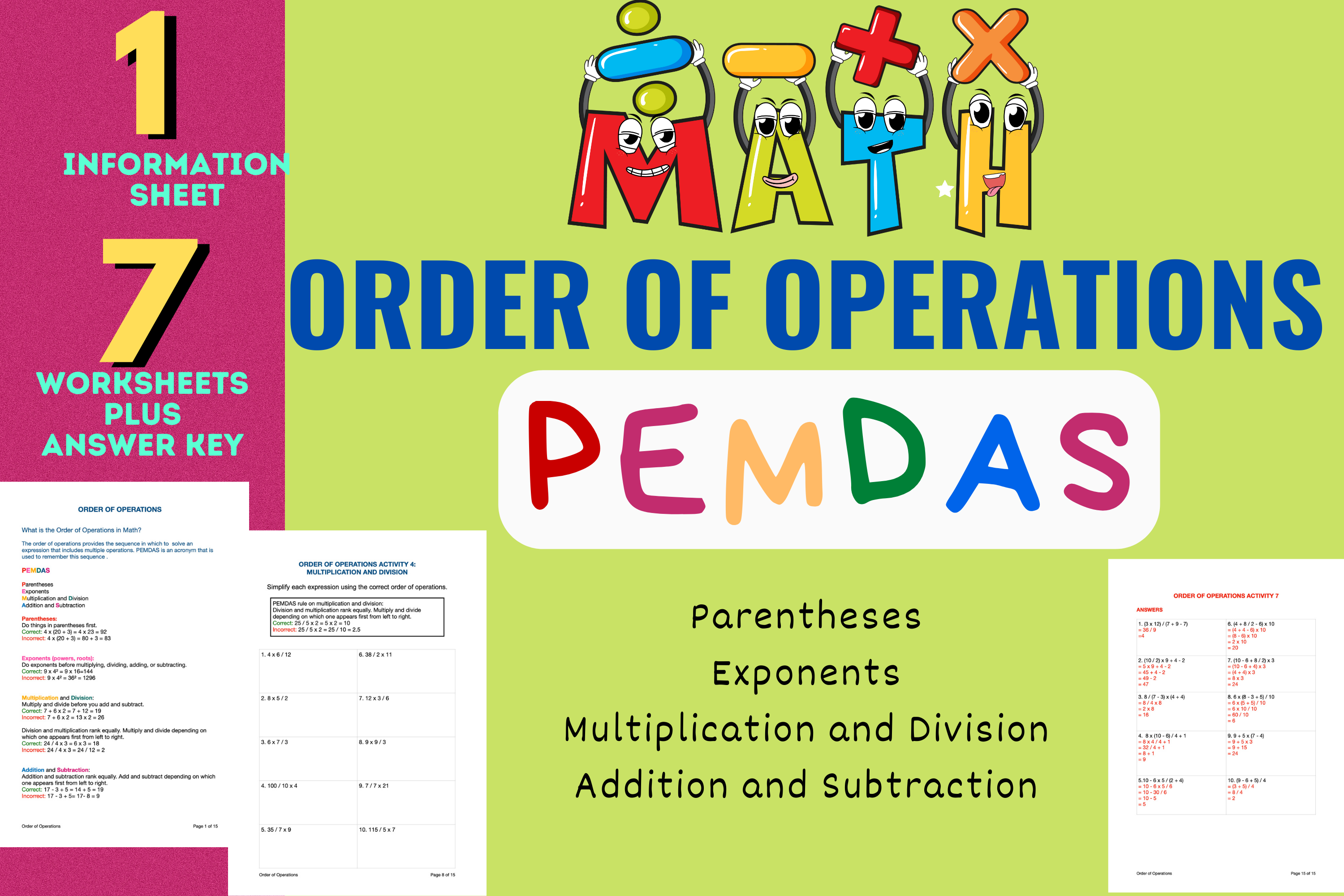 Order Of Operations In Math Math : Order of Operations: PEMDAS Graphic by Charm Creatives ...
