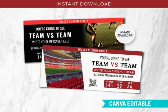 Printable Surprise Soccer Ticket Canva