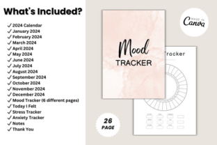 2024 Mood Tracker Canva Template Graphic by DIGITAL PRINT BOX ...