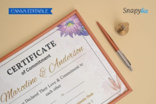 Commitment Certificate Canva Template Graphic by SnapyBiz · Creative ...