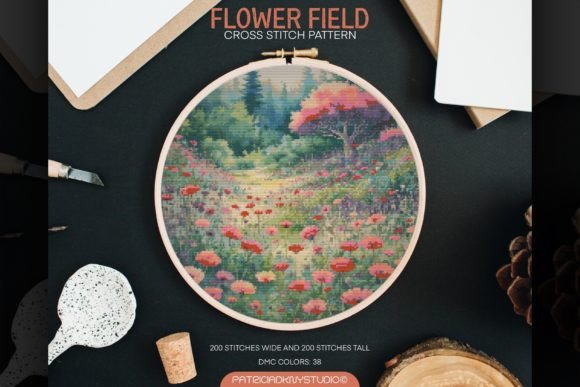 Magical Flower Field Cross Stitch Patter