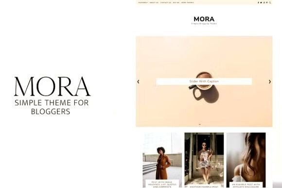 Mora - Feminine Wordpress Blogging Theme Graphic WordPress By chicpixies