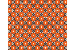 Orange Retro Flowers Background Pattern Graphic by Karma Genie ...