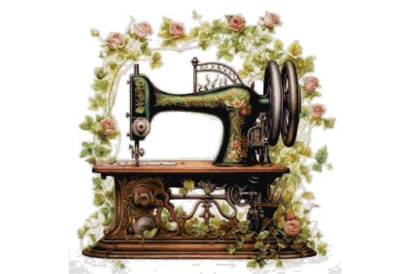 Sewing Machine Counted Cross Stitch PDF