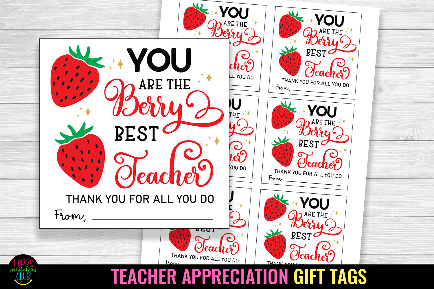 Teacher Appreciation Gift Tags I Teacher