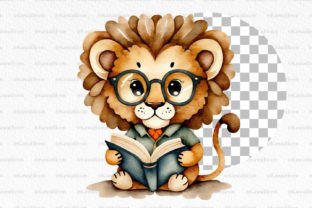 Watercolor Bundle Baby Lion Clipart PNG Graphic by GenArtShopCo ...