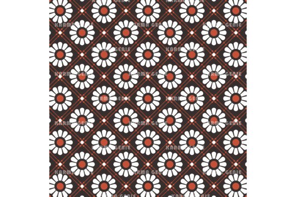 White Flowers Diamond Background Pattern Graphic by Karma Genie ...