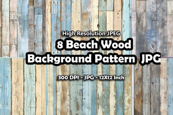8 Beach Wood Background Pattern JPG