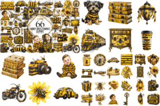 Bees Clipart Png Mega Bundle Graphic by Markicha Art · Creative Fabrica