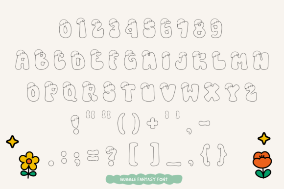 Bubble Fantasy Font - Preview 1