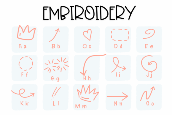 Embroidery Font - Preview 1