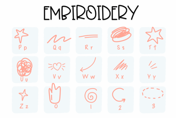 Embroidery Font - Preview 2
