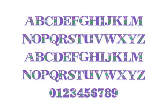 Folksy Violet Font PNG with transparent background - Preview 5