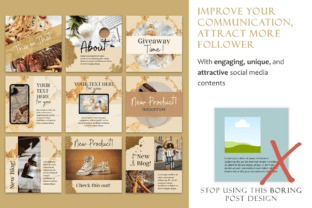 Gold Beauty Instagram Template Canva Graphic by AWRSMdesign · Creative ...