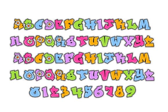 Hip Dippy Daisy Font PNG with transparent background - Preview 3