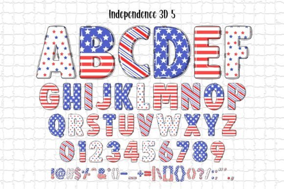 Independence Mix 3d Font - Preview 1