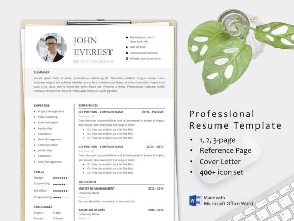 Minimal Business CV Resume Template