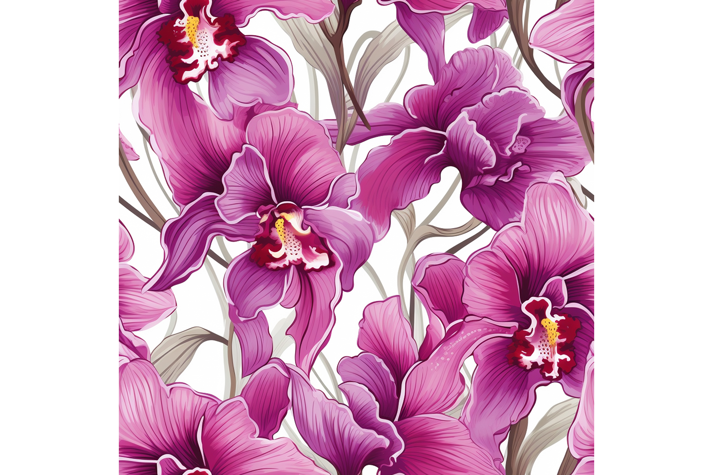 Pink Flowers Pattern Graphic by Ranya Art Studio · Creative Fabrica