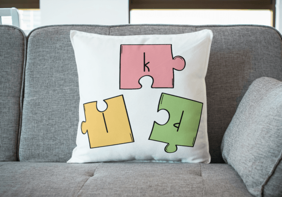 Playful Jigsaw Font PNG with transparent background - Preview 3