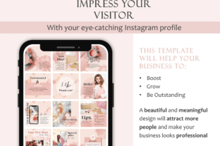 Rose Gold Instagram Canva Template Graphic by AWRSMdesign · Creative ...