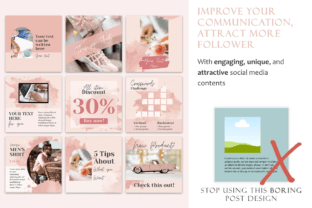 Rose Gold Instagram Canva Template Graphic by AWRSMdesign · Creative ...