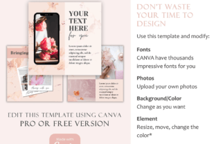 Rose Gold Instagram Canva Template Graphic by AWRSMdesign · Creative ...