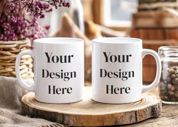 White Coffee Mug Mockup PSD Mockup