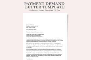 Payment Demand Letter Template Graphic by watercolortheme · Creative ...