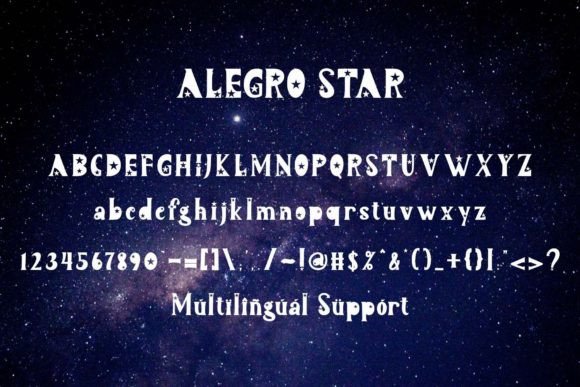 Alegro Star Font - Preview 3