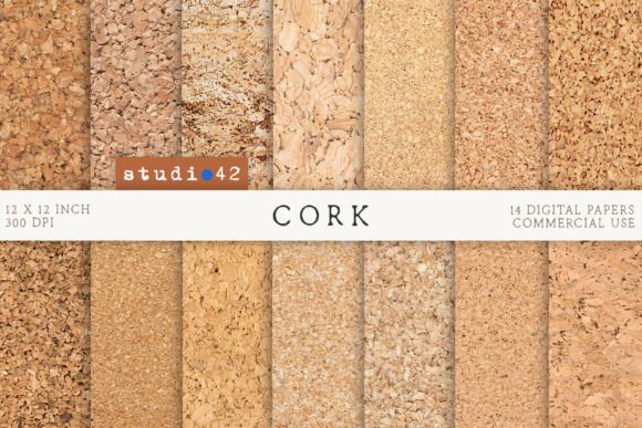 Corc Digital Paper, Natural Corc Texture