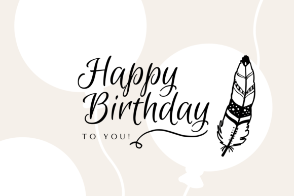 Feather Doodle Font PNG with transparent background - Preview 5