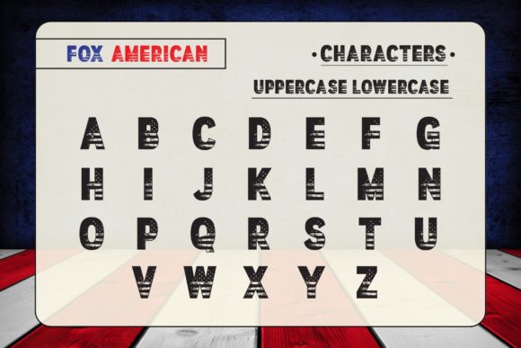 Fox American Font PNG with transparent background - Preview 4
