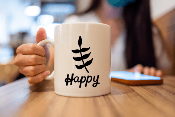 Leaf Doodle Font PNG with transparent background - Preview 6