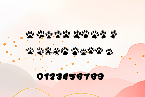 Love Dog Paws Font font preview - 2