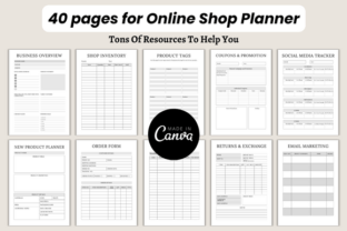 Online Shop Planner Canva Template Graphic by DIGITAL PRINT BOX ...